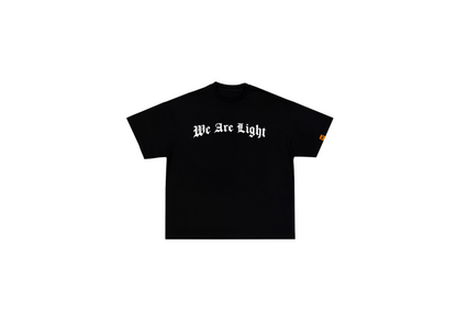 BLACK WE ARE LIGHT GRAPHIC OVERSIZED TEE