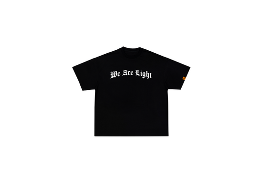 BLACK WE ARE LIGHT GRAPHIC OVERSIZED TEE